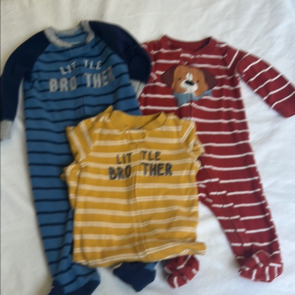 Carter's Little Brother Footies - Navy, Red, Mustard - Picture 1 of 7